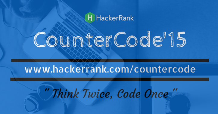 hackerrank's tweet photo. 4 days to go! Register for #CounterCode at http://t.co/ICigJf3NE9. [@asana @blippar @Launch_Code @marketo @Verizon] http://t.co/s2EVeR7Snm