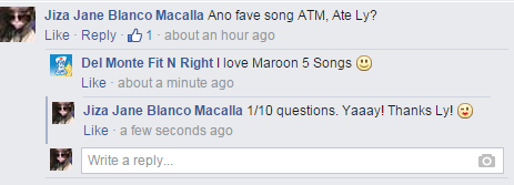 jane_jiza's tweet photo. Ohmygooosh! She did answered my question! ☺ Thankyou @fitnright for giving us the chance to talk to @AlyssaValdez2 ☺ http://t.co/N2bjfoPnlj