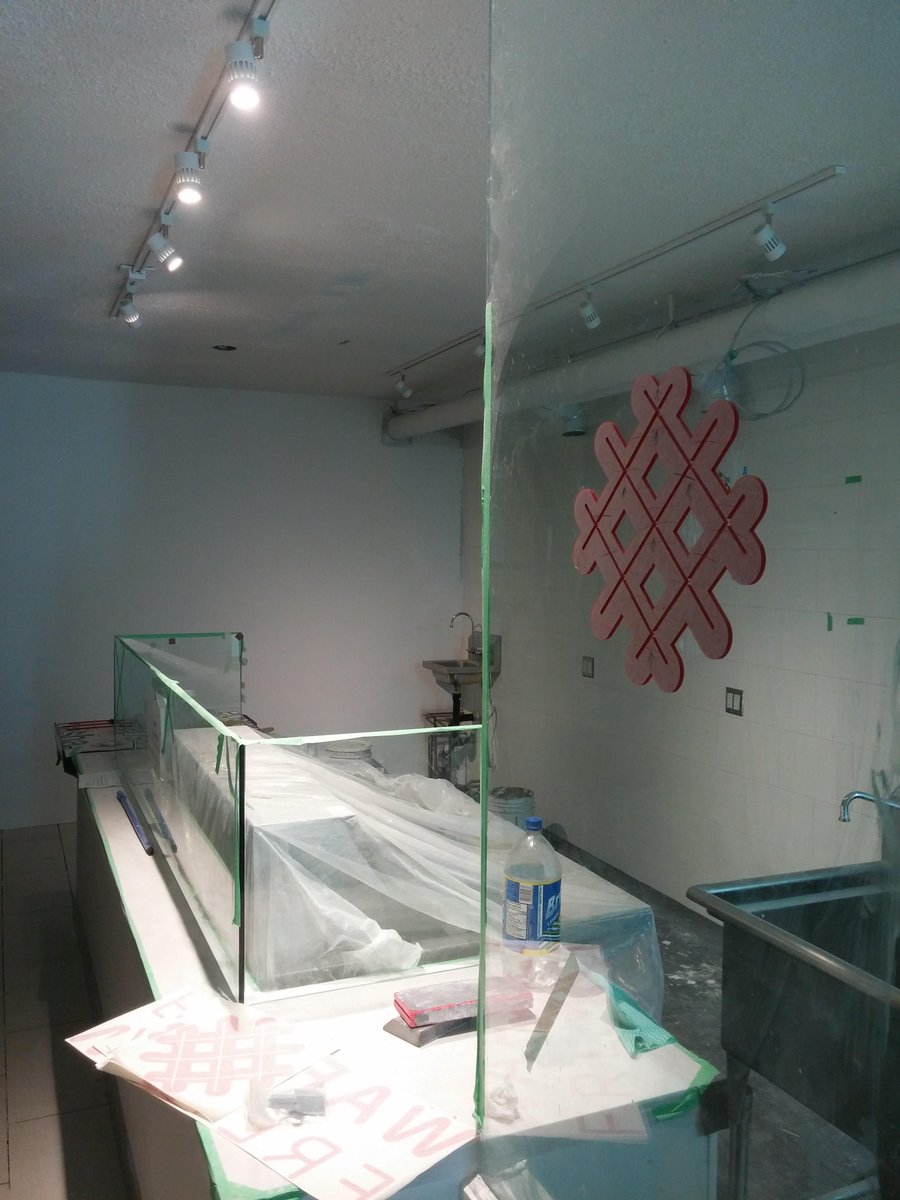 WaffleFrenzy's tweet photo. Final touches going up. Looking forward to opening in the next couple week! #waffle http://t.co/G1GbmKZnt1