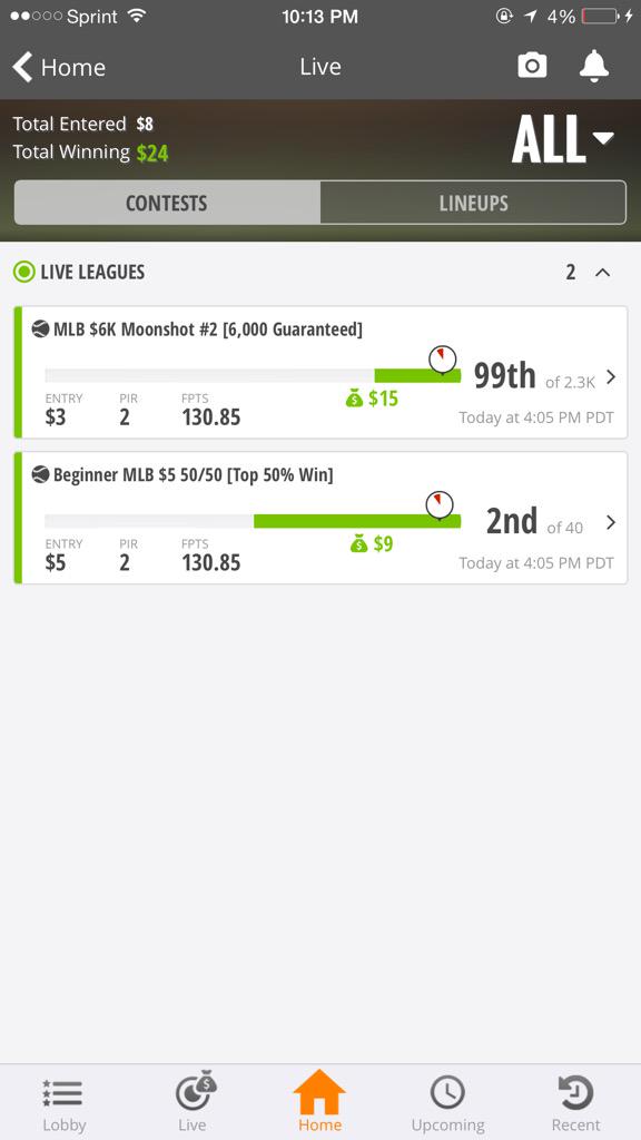 CodDuckx's tweet image. Shout out to @draftkings_king for the fire lineups tonight!!