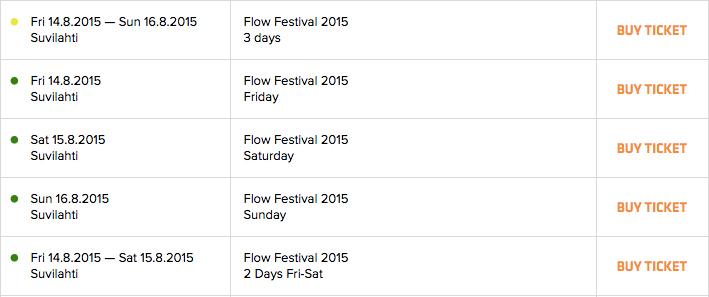 3 day tickets are selling out fast. Grab yours now before it’s too late! flowfestival.com/en/tickets/ #flow15