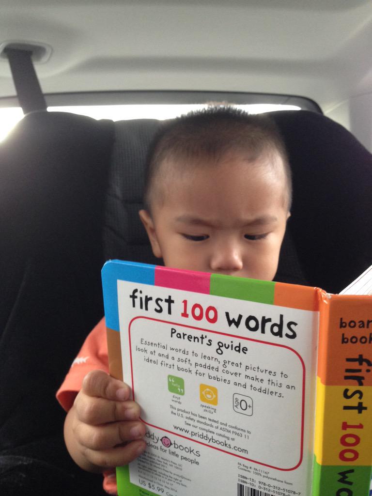 Ramses is making sure he has his 1st 100 words on lock down:)