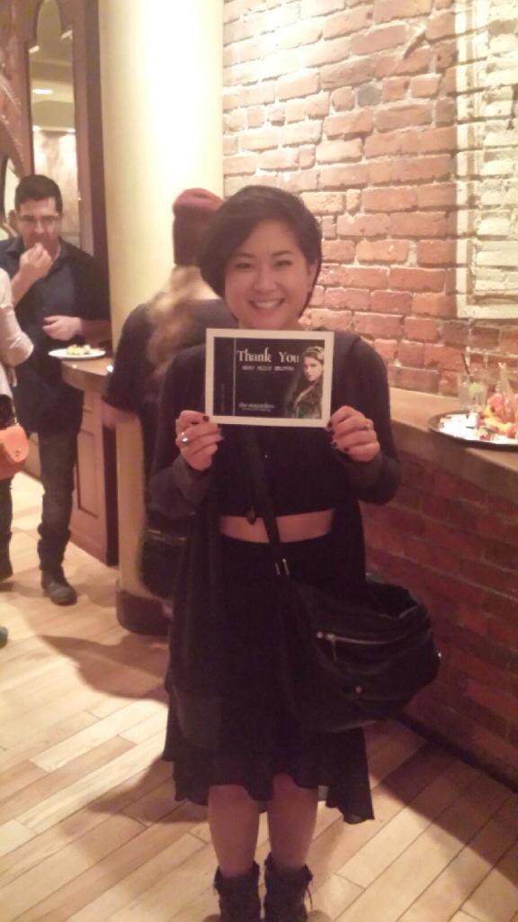 Giovanna_Lin's tweet photo. The wrap party was great! Thank you @theMABFile @SamSSpear @KaileySpear :D #TheMaryAliceBrandonFile #TwilightStories http://t.co/aBsCqb3bEi