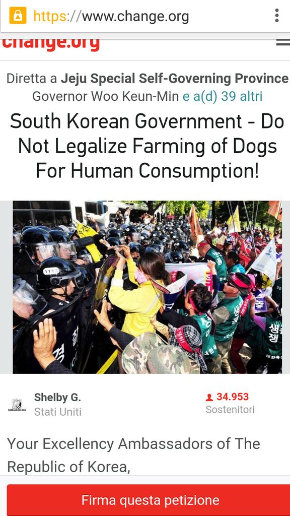 anshel4660's tweet photo. SIGN PETITION #SOUTHKOREA DON'T LEGALIZE FARMING OF DOGS FOR HUMAN CONSUMPTION !! ✏ https://t.co/oV3nDF5kLd http://t.co/AvxftBfFkb