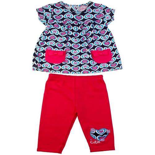 Littleopia's tweet image. Cute girls heart tee with bottom by Littleopia.