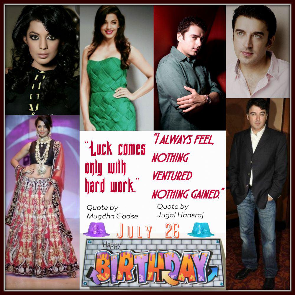 Happy Birthday Jugal Hansraj & Mugdha Godse - July 26 Event  