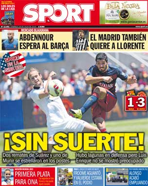 ZonaDeportivaZD's tweet photo. Portada de los 4 principales diarios deportivos de España. Para encontrar la gesta de Alpe d'Huez, hay que sacar lupa http://t.co/4eTdZxiqON
