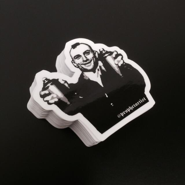 ProphetArtist's tweet image. Taxi Writer stickers as part of @UpFest sticker packs keep an eye out #taxidriver #bickle #Upfest2015