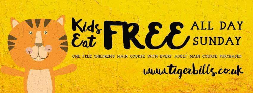 Kids eat free all day!!!!! @TigerBills @EnglishRiviera  @ExpoAnnouncer