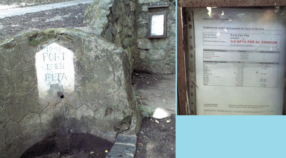 llampat's tweet image. Font d'En Fita = no potable. #TincSet