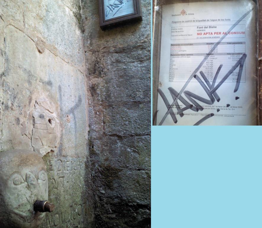 llampat's tweet image. Font del Bisbe = no potable. #TincSet
