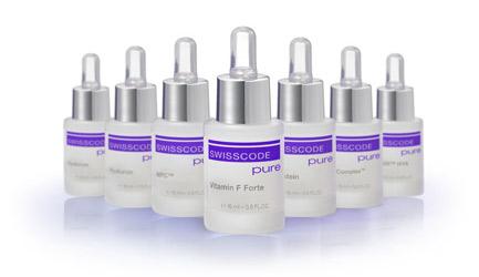 Swisscode Pure is a collection of seven concentrates that decode and correct the skins ageing process #Essex