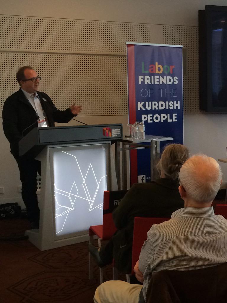 DavidIFeeney's tweet photo. Great to speak to @LaborFriendsKP at #ALPConf2015 re the Kurdish struggle against #Daesh in #MiddleEast @TaraFatehi http://t.co/upFKvbLHnz