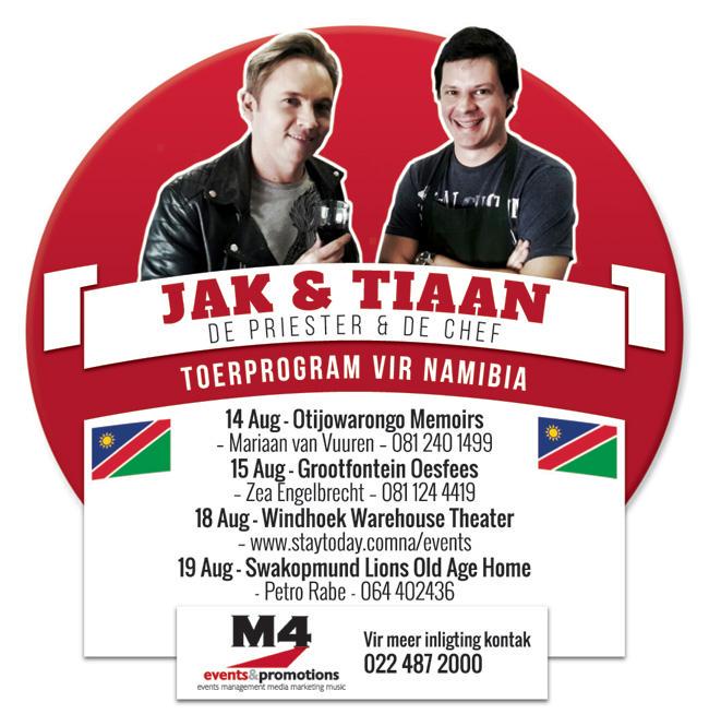 Toerprogram Namibia. <a href="/JakDePriester/">Jak de Priester</a> <a href="/ChefTiaan/">Tiaan Langenegger</a> <a href="/Chantelle_m4/">Chantelle</a> @NamTourismEx <a href="/swakopmund/">swakomund</a> <a href="/HartVanWindhoek/">Hart van Windhoek</a> <a href="/ZeaZeae/">Zea Engelbrecht</a>