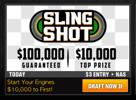 DraftDrive's tweet image. Sign up at DraftDrive.com for a FREE entry to the $100K Sling Shot and win $10K on Race Day in Indianapolis!