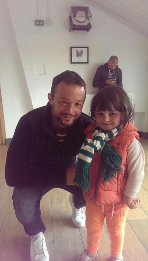 pthooper's tweet photo. Charlene with @boyhunt at her first ever Rovers home game! http://t.co/7q1eRyy8G4