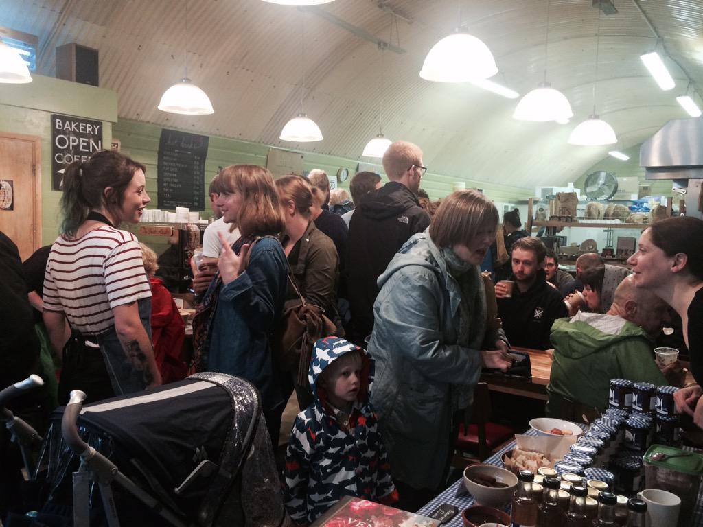 food_writer's tweet photo. Great crowd for @HartsBakery's #kitchenjumble this morning #whyIlovebristol http://t.co/FUo5IBBPEF