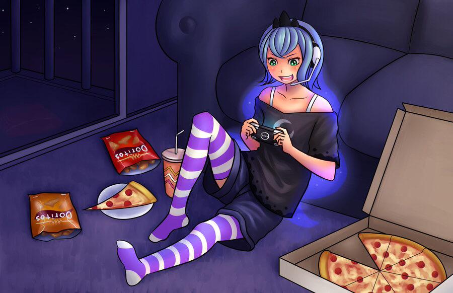 ItssLunar's tweet image. *playing games*