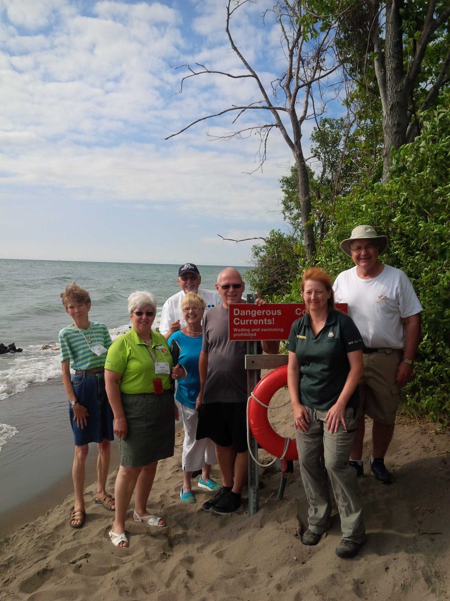 cerwright's tweet image. Communities in Bloom judges tour the tip of Point Pelee National Park