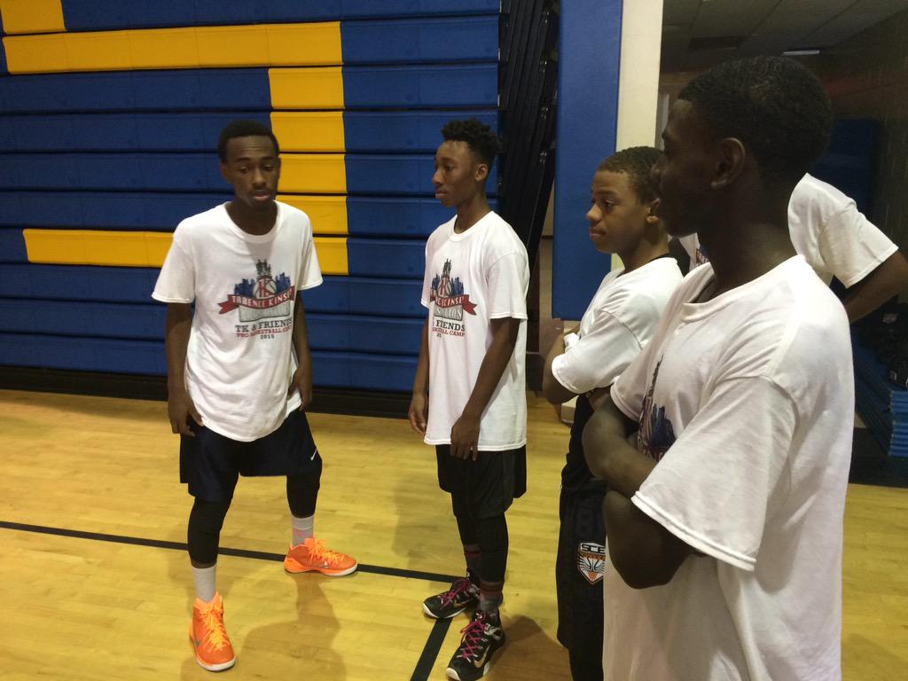 TheTKFoundation's tweet photo. Local youth practice pro drills at Day 2 of the @TK_Kinsey annual basketball camp @tampajhs #trainwithapro http://t.co/99cuUB7R3E