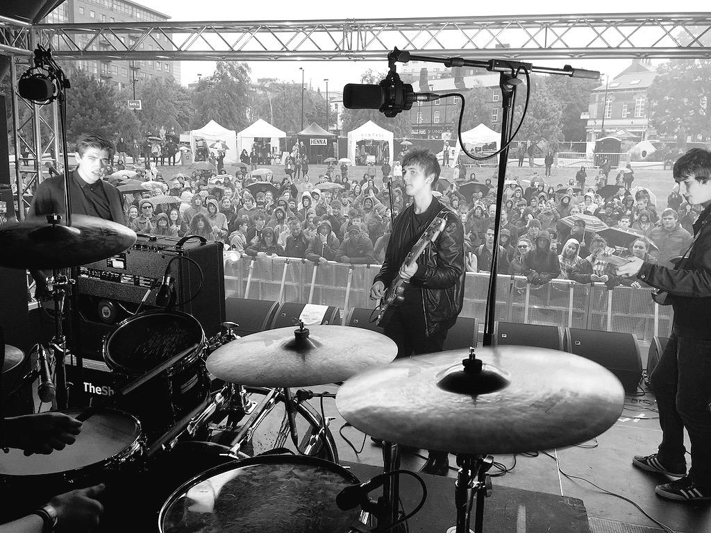 TheSherlocks's tweet photo. Thank you @tramlines ! That was a pleasure to play to all you lot. Thank you for braving the rain! #tramlines http://t.co/Z9V3IxldW6