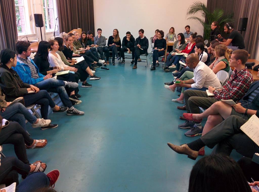 opensetschool's tweet photo. Here we go! Day one with Prem Krishnamurthy and Emily Smith #OpenSet2015. @kunstblock http://t.co/QpBr3TnpXe