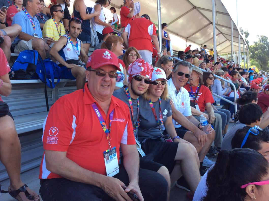 nscipiodelcampo's tweet photo. Cheering on #SOTeamCanada15 @CGJVilleneuve #AmbDoer @CanCGLA #LA2015 http://t.co/mt16nYkkgb