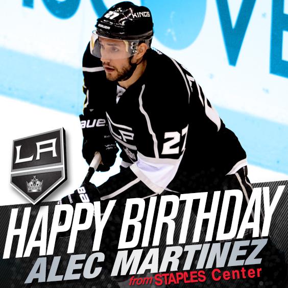 Happy Birthday to LA Kings defenseman Alec Martinez! cc:  