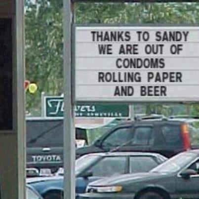 So many questions... is Sandy responsible for ordering stock or is she a customer having some great parties?