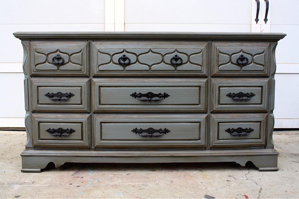 We love our metallic gray dressers! On sale for $316! Was $395!