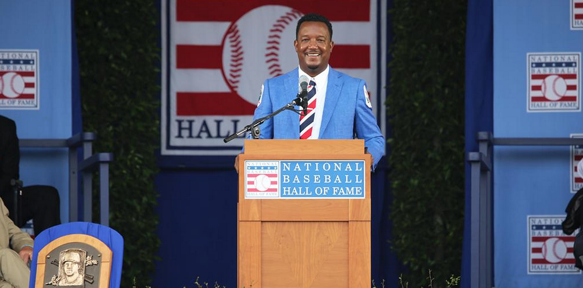 Jared_Carrabis's tweet photo. New Blog: Pedro Martinez has achieved baseball immortality (with full video of HOF speech) http://t.co/YKHgbFnaIZ http://t.co/Uq7s8BzDTS