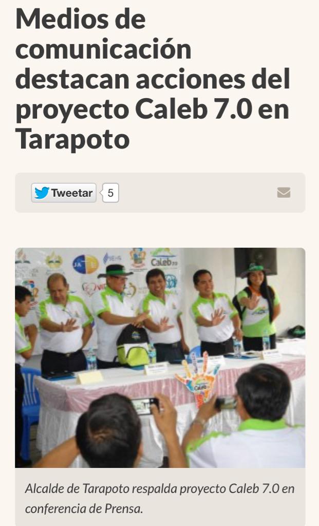 AdventistasUPN's tweet photo. [NOTICIA] Medios de comunicación destacan acciones del proyecto #Caleb7UPN en Tarapoto. http://t.co/ceMD7RJqjM http://t.co/EBqaJLfAxC