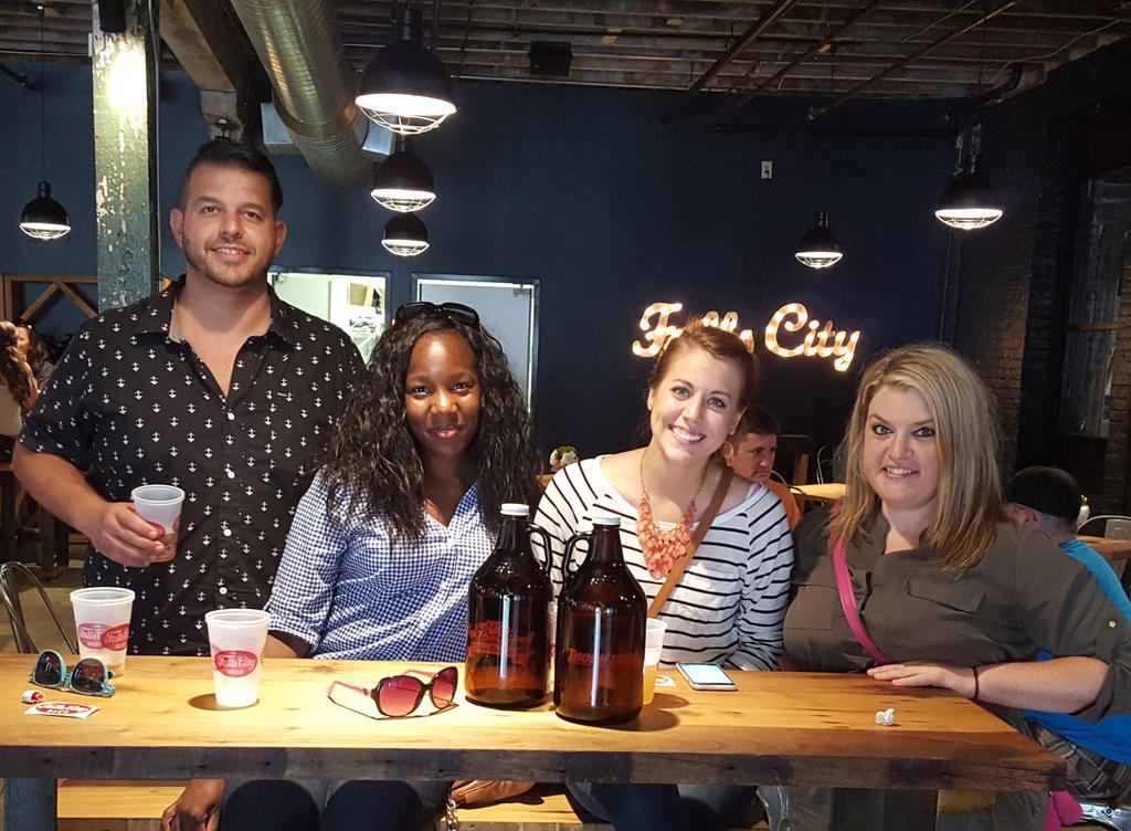 tapthatcraft's tweet photo. 2nd stop on the Tap That Craft Beer Crawl is @fallscity. This is a fun group from @Thorntonsinc http://t.co/TvEAlkkCZg