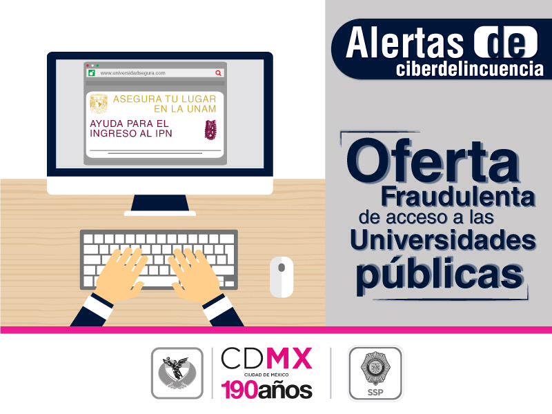 Ningún sitio de internet puede asegurarte un lugar en la universidad a cambio de dinero. Evita ser víctima de fraude.