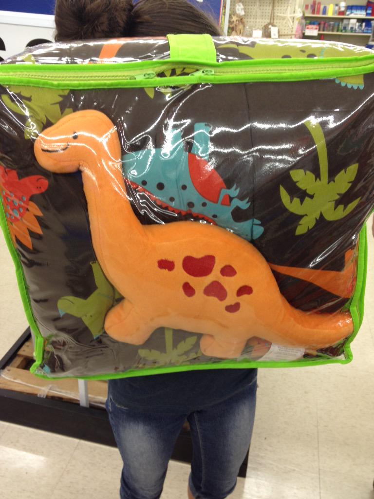 jmeredith2015's tweet photo. When you're going to college you get a dinosaur bed spread. #FiveAtHeart http://t.co/YqAFpY8NbE