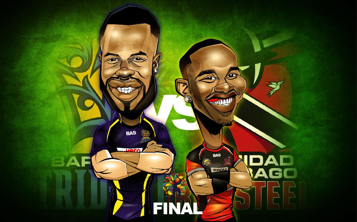 BouncerCPL's tweet photo. @CPL @BIMTridents @TTRedSteel This is how @KieronPollard55 @NewBigDog look to me! #Final #BTvsRS #CPL15 http://t.co/QBhIF7TYYo