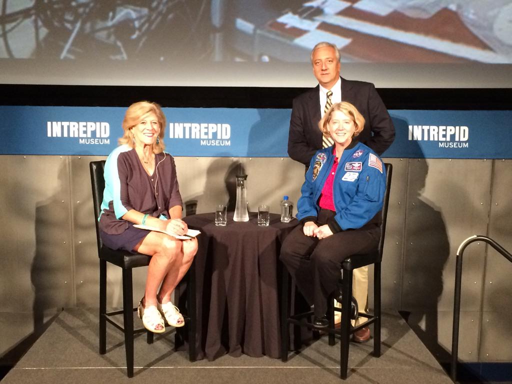 Astro_Mike's tweet photo. Had a great time with my friends @Astro_Pam and @LynnSherr at #SpaceScienceFestival @IntrepidMuseum http://t.co/As7ibNnH3P
