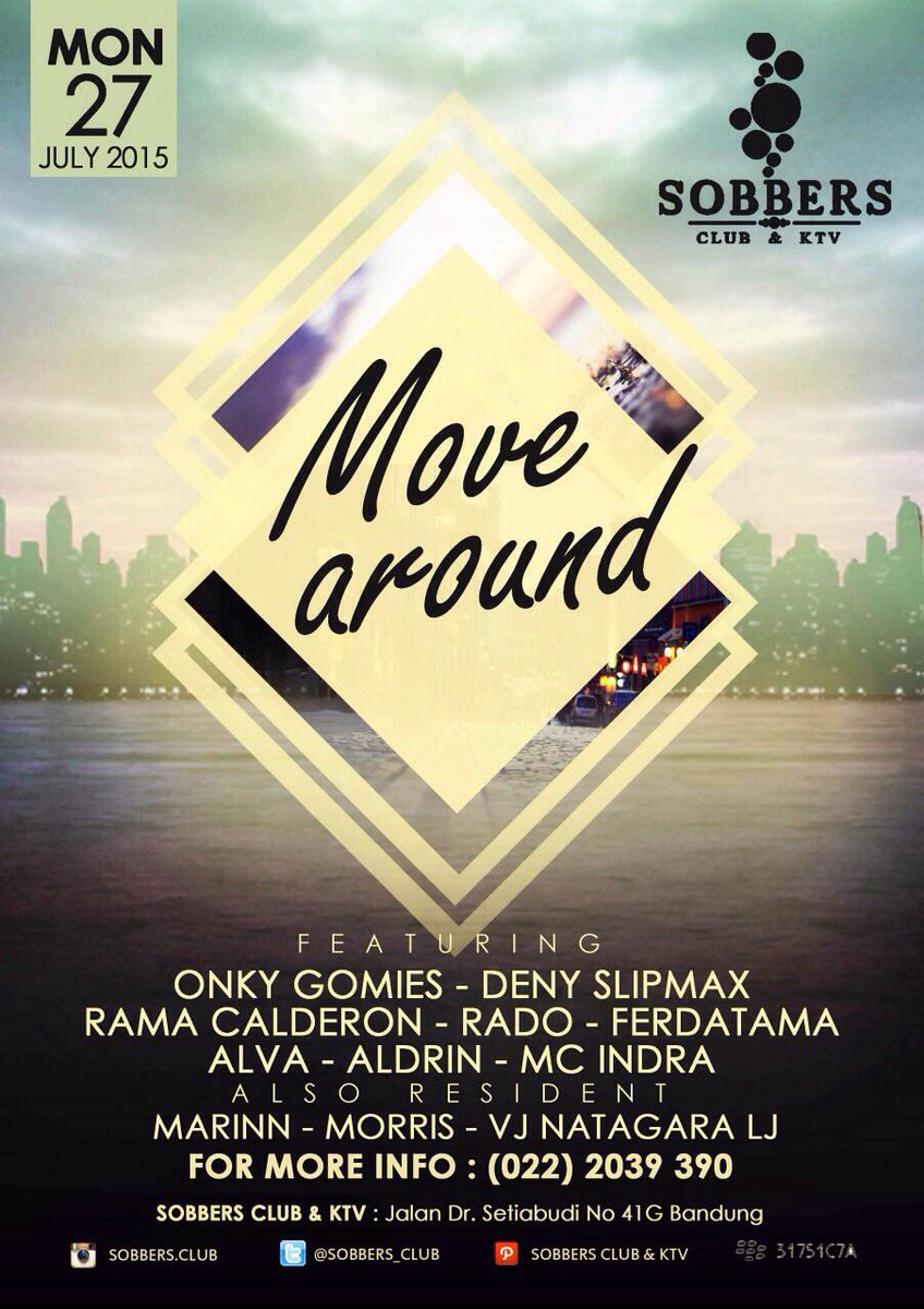 Tonight <a href="/SOBBERSCLUB/">SOBBERS CLUB & KTV</a> w/ <a href="/onkygomies/">ongky gomies</a> <a href="/denyslipmax_/">deny slipmax</a> <a href="/RamaCalderon/">Rama Calderon</a> <a href="/HeyAldyan/">Ferdatama</a> mc by <a href="/McIndraarizona/">MC INDRA</a> Cc <a href="/PartyBandung/">Party Bdg</a>