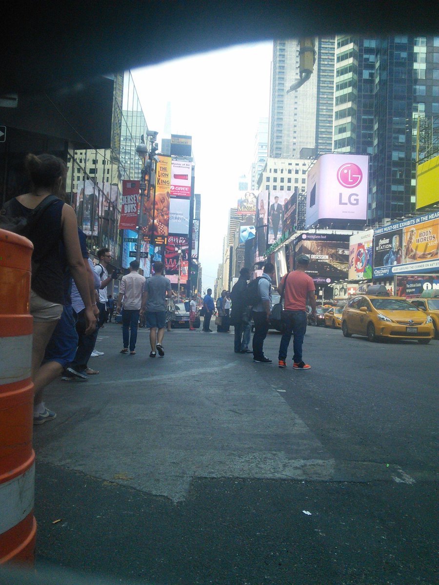 I thought I was bright and flashy, but the lights in Times Square have me beat. Next stop... who knows!