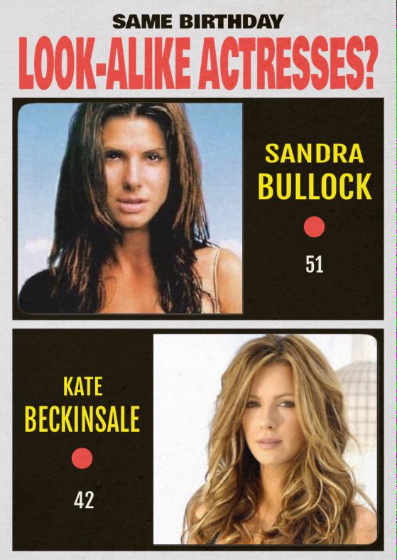 Happy birthday to Kate Beckinsale (42) & Sandra Bullock (51). 