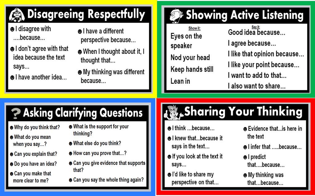 MRT @TeachHeath: Do ur students TALK WITH each other or TALK AT each other? these posters may help  #sunchat