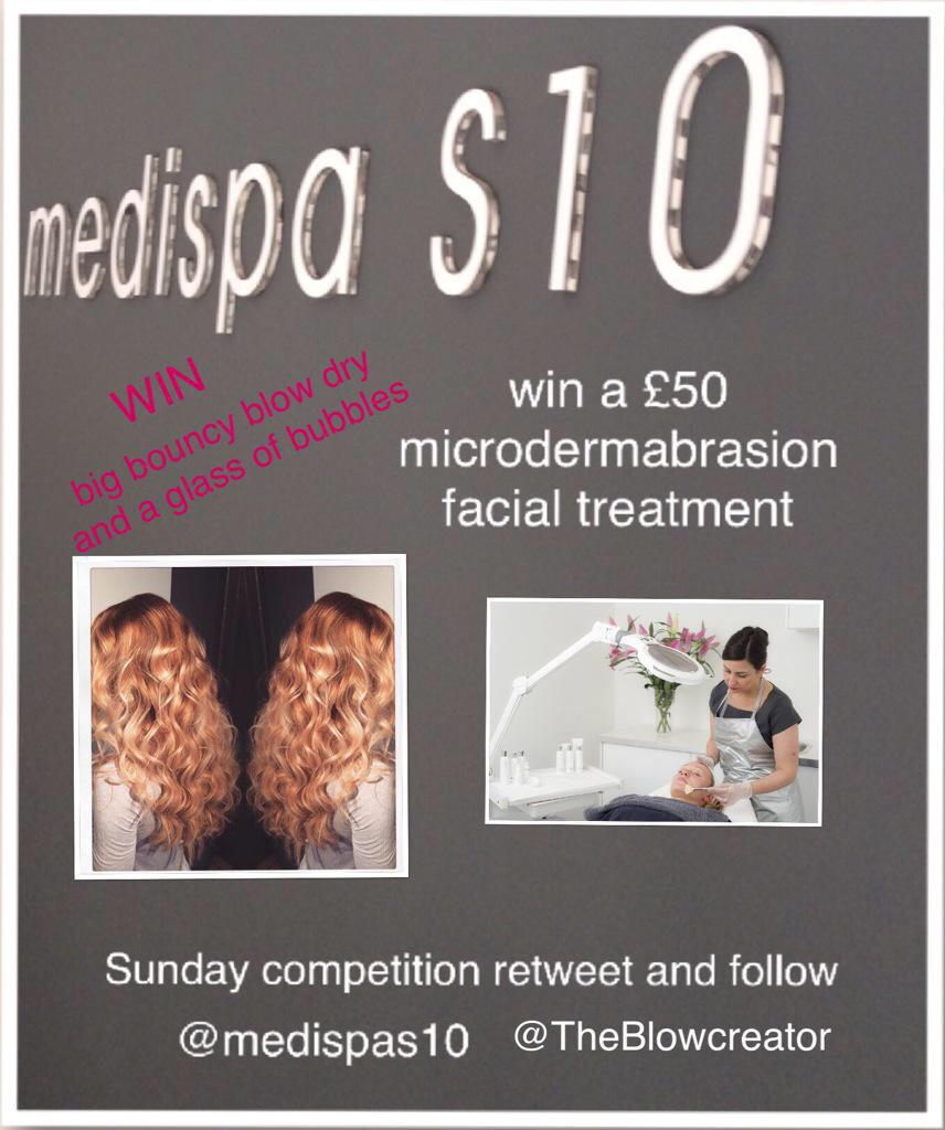 We ❤️ today's #competition follow <a href="/medispas10/">Medispa S10</a> <a href="/TheBlowCreator/">TheBlow@Creator</a> fab pamper prizes winner picked 10pm #sheffieldissuper