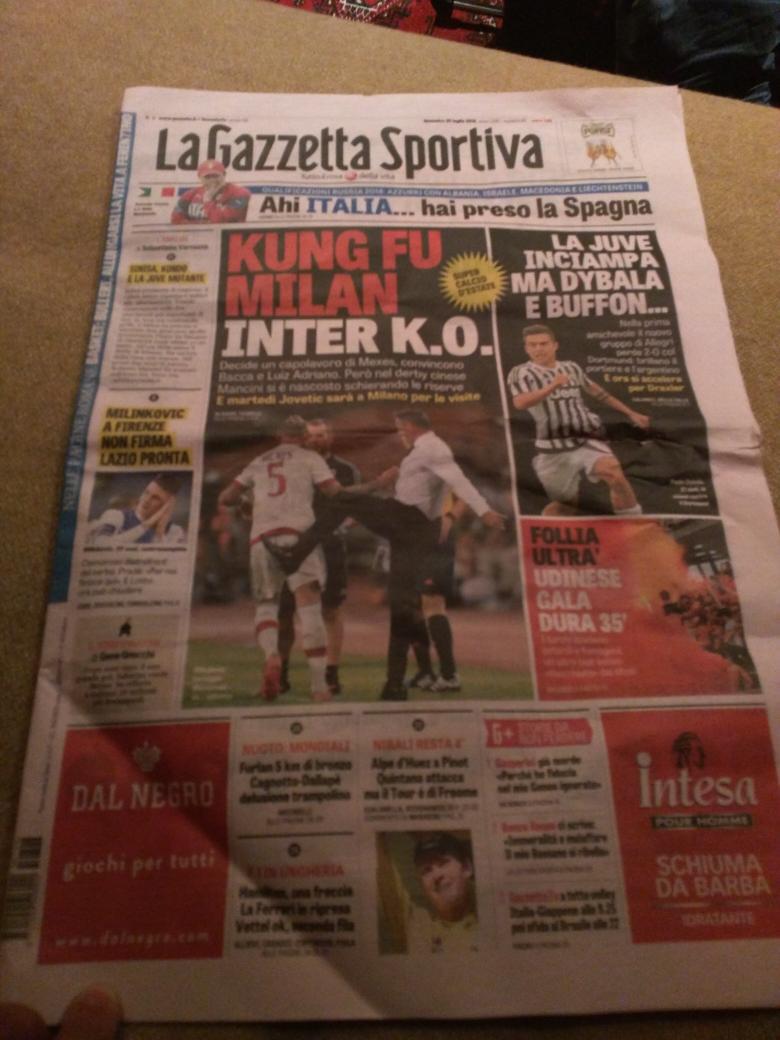 PouyaZk's tweet photo. Had to buy this with that front page #InterKO http://t.co/marwAX7BO0