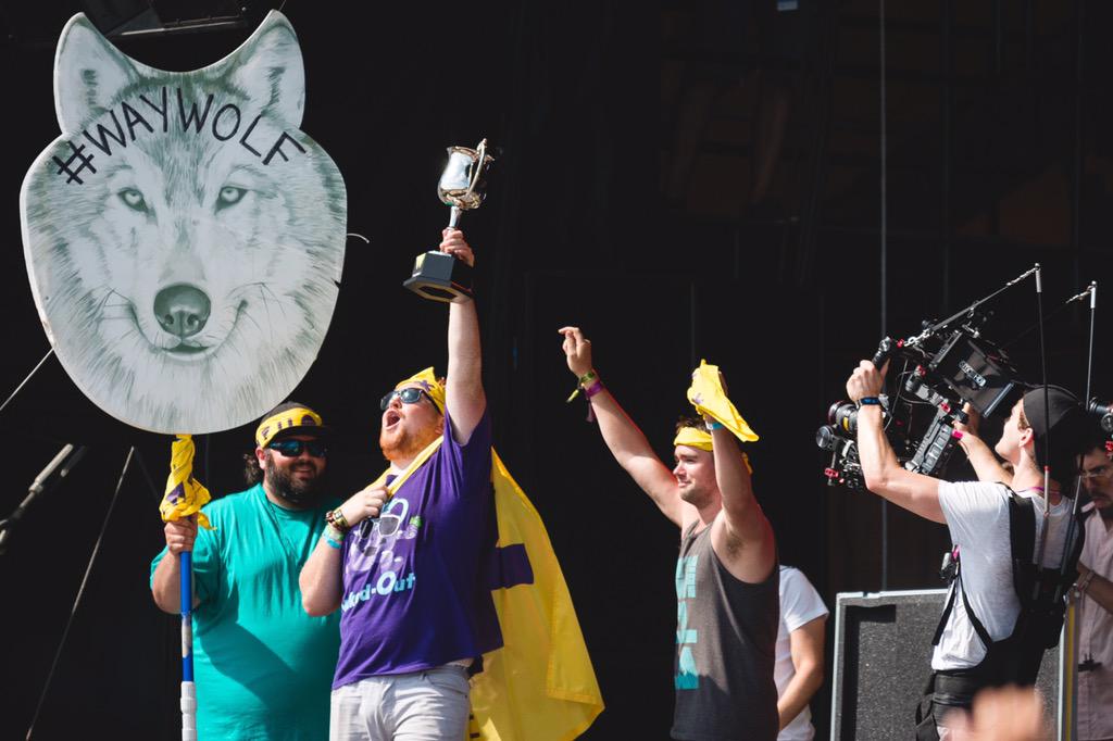 wayhomefestival's tweet photo. Holla to kickass #WayhomeCrew #WAYWOLF winning this year's #WayHome cup! Nice work, #wayhomies! #FindYourWayHome http://t.co/yRVKMwHlY5