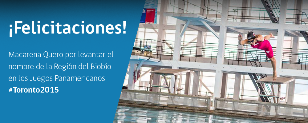 gorebiobio's tweet photo. Desde la Región del Biobío a Toronto para darlo todo en el agua. ¡Felicitaciones Macarena! #Toronto2015 http://t.co/3PRPaEutDi
