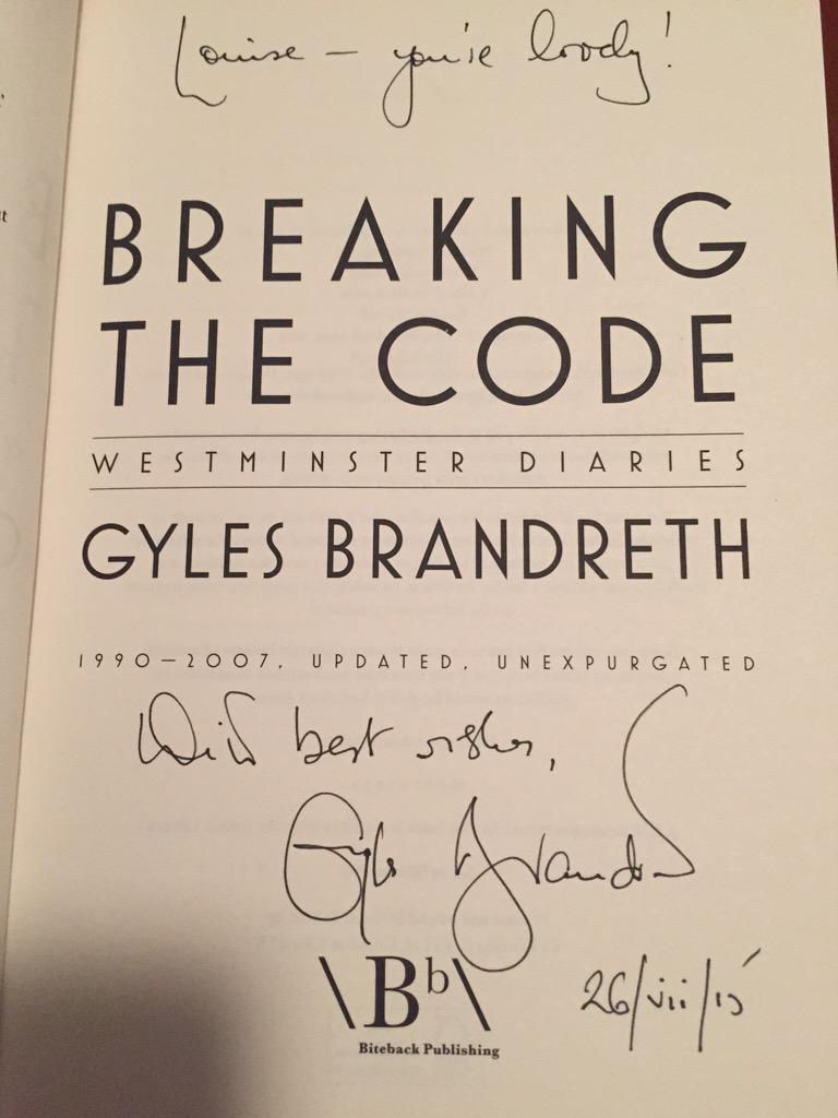 Very entertaining evening from <a href="/GylesB1/">Gyles Brandreth</a>. Great stories and lovely to meet you!