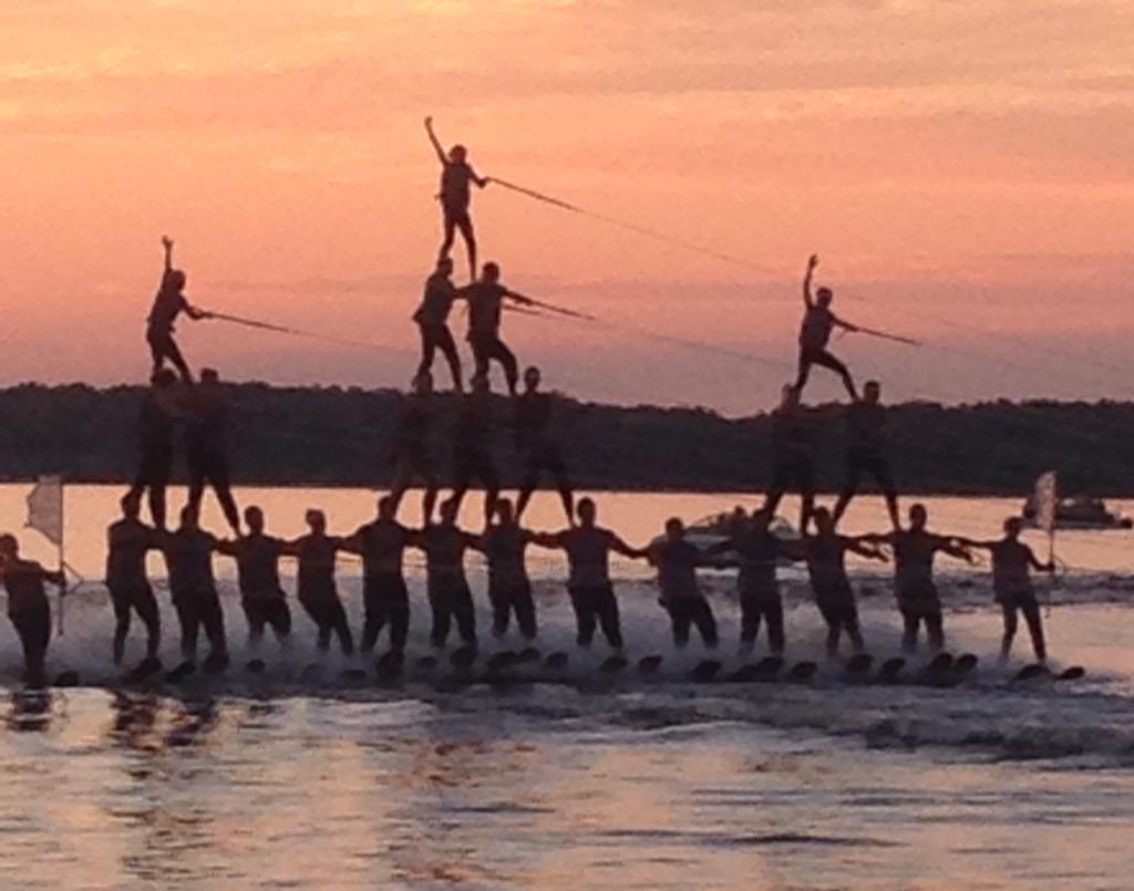 Saturday night's final pyramid