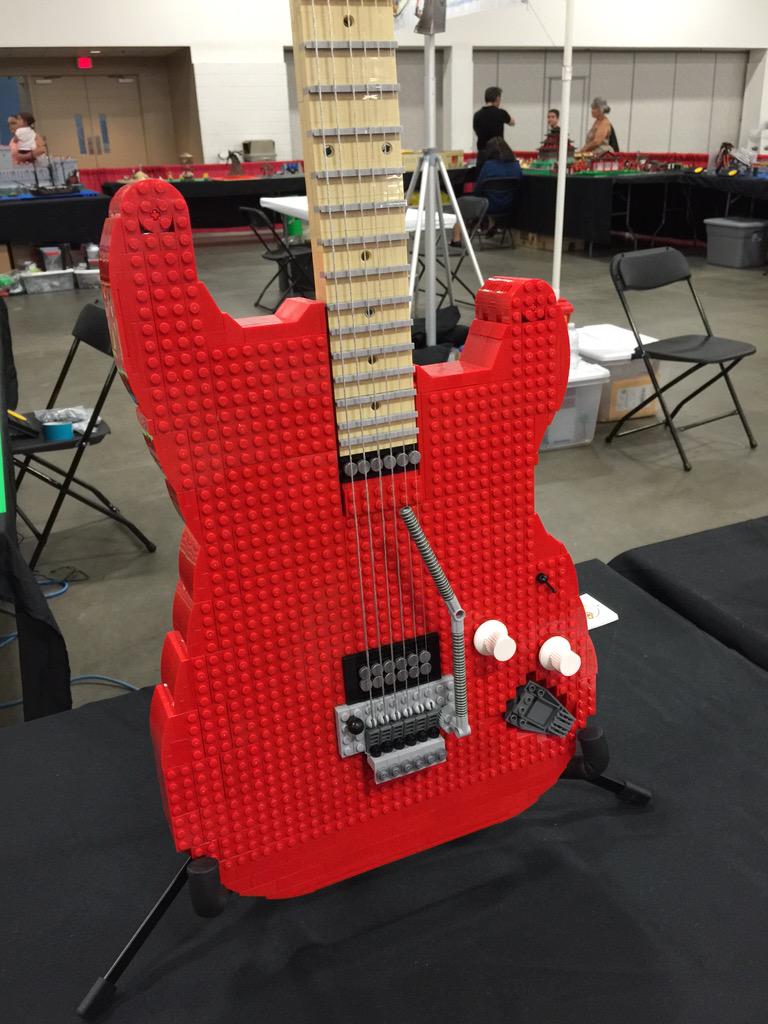 NJGardenSLUG's tweet photo. Fender Guitar - part of GardenSLUG's display @BrickFestLive http://t.co/oQzaOw4siu