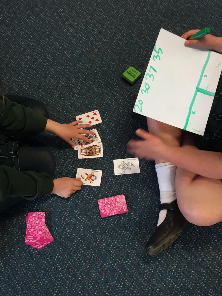 Using cards for a Maths warm up game. The kids ❤️ it (&amp; easy to differentiate for all ability levels) #educationweek