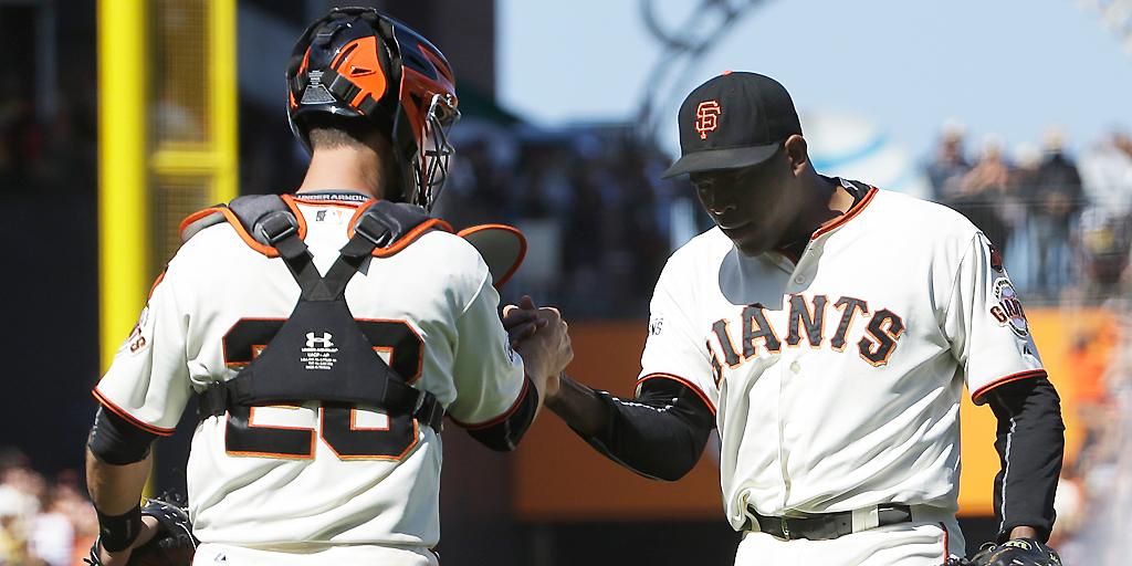SFGiants's tweet photo. Santiago Casilla locks down the save to secure the Battle of the Bay sweep. http://t.co/sus9IDbskF #WeAreGiant http://t.co/NowhqVlijI